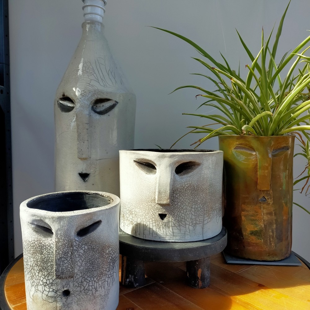 Pot raku unique Nairobi en grès | Flozraku – photo 4