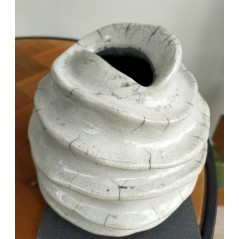 Vase raku unique blanc