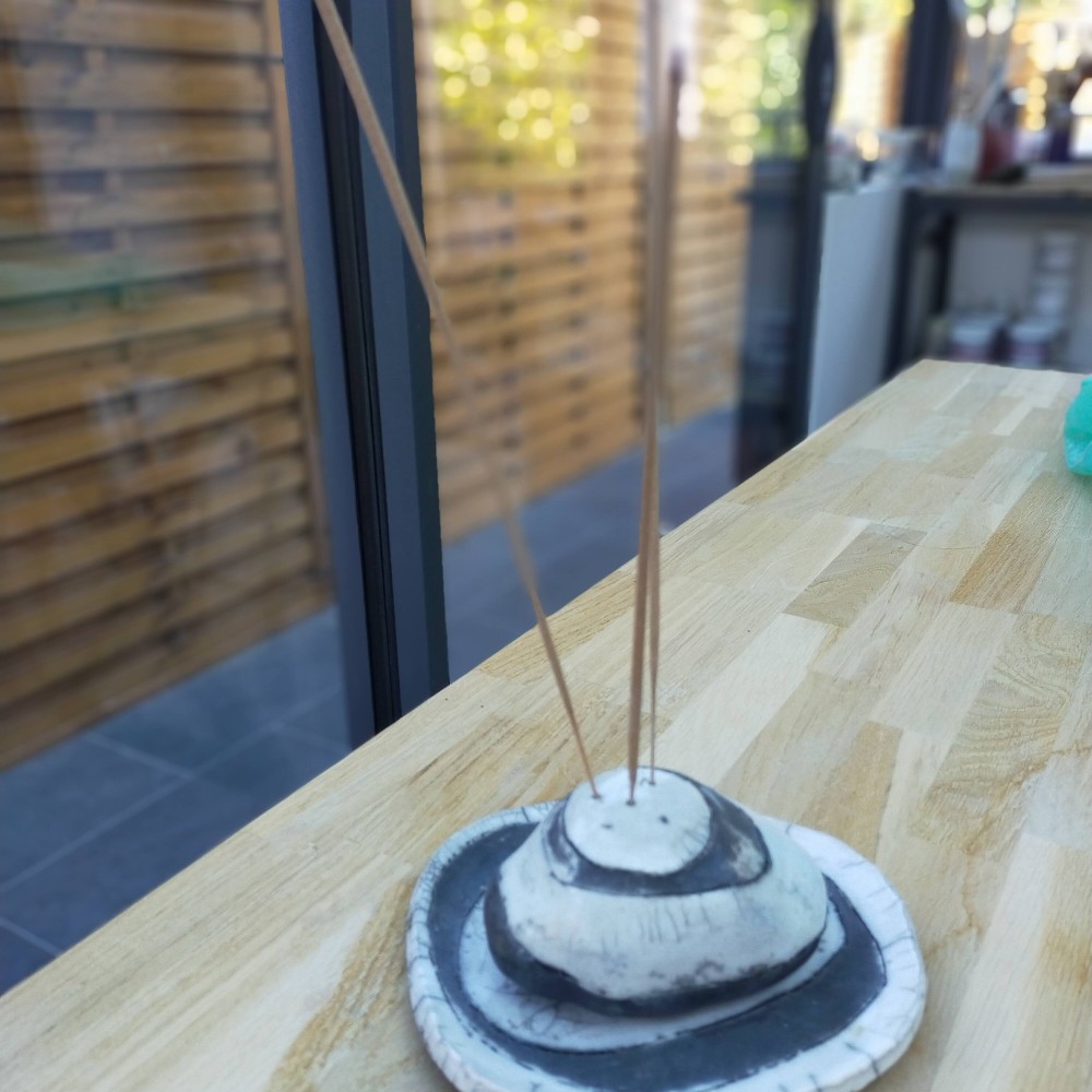 Porte-encens raku Galets amoureux | Flozraku – photo 6
