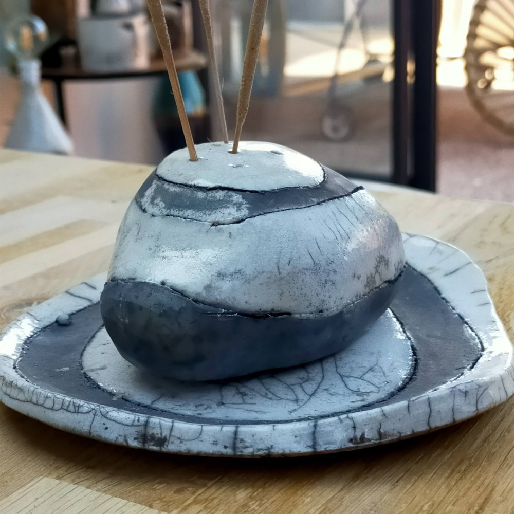 Porte-encens raku Galets amoureux | Flozraku – photo 7