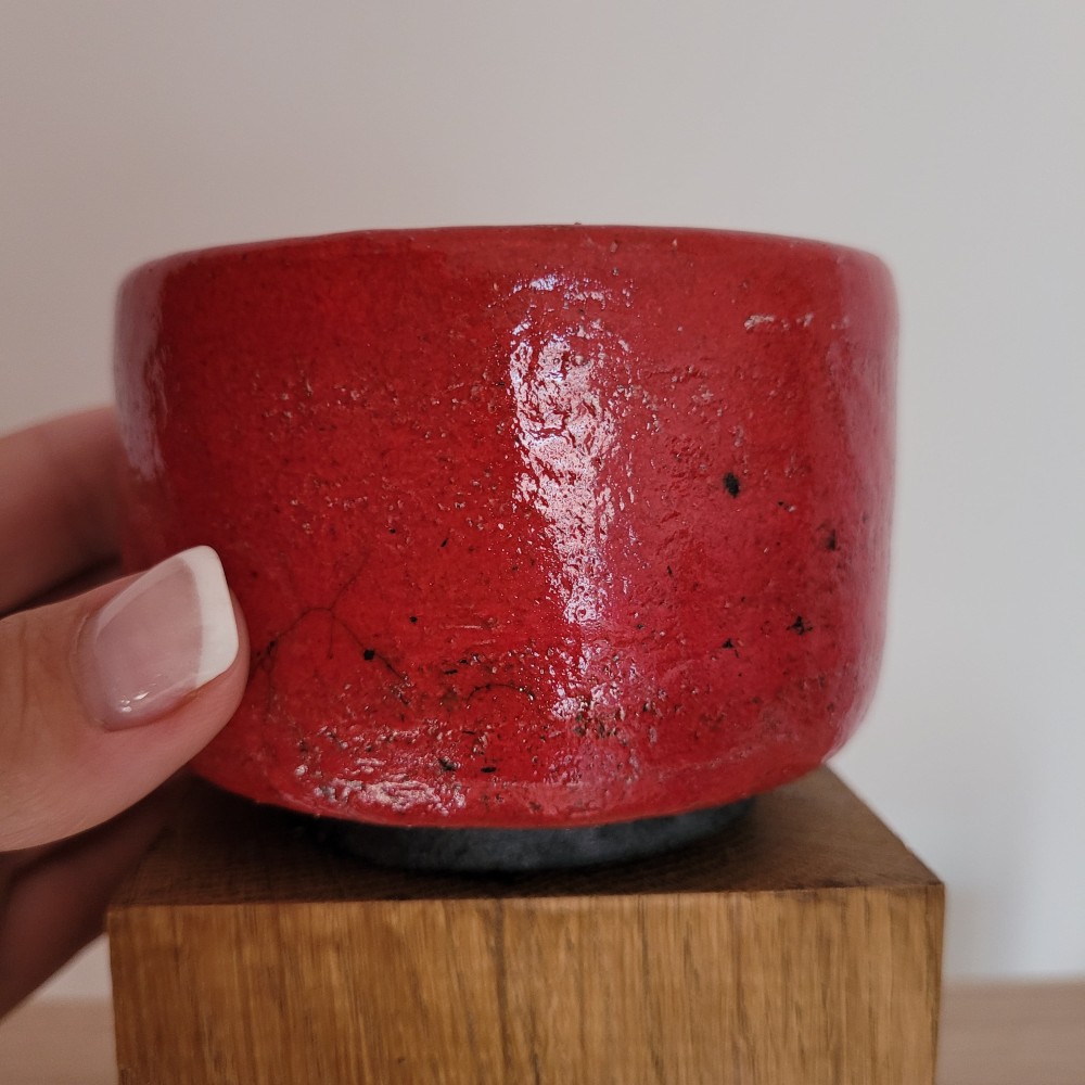 Bol raku rouge unique fait main | Flozraku – photo 2