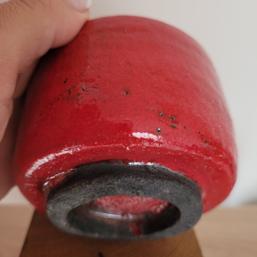 Bol raku rouge unique fait main | Flozraku – photo 4