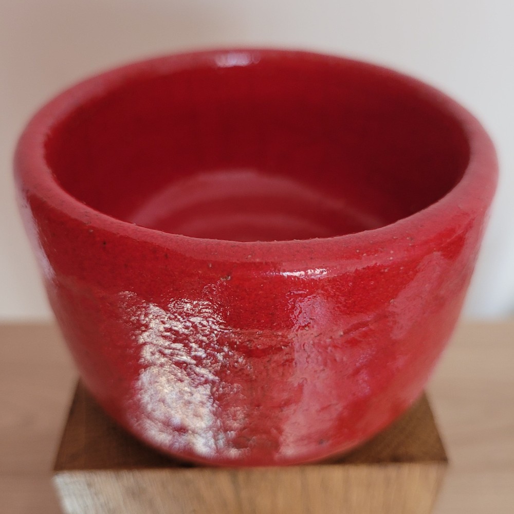 Bol raku rouge unique fait main | Flozraku – photo 5