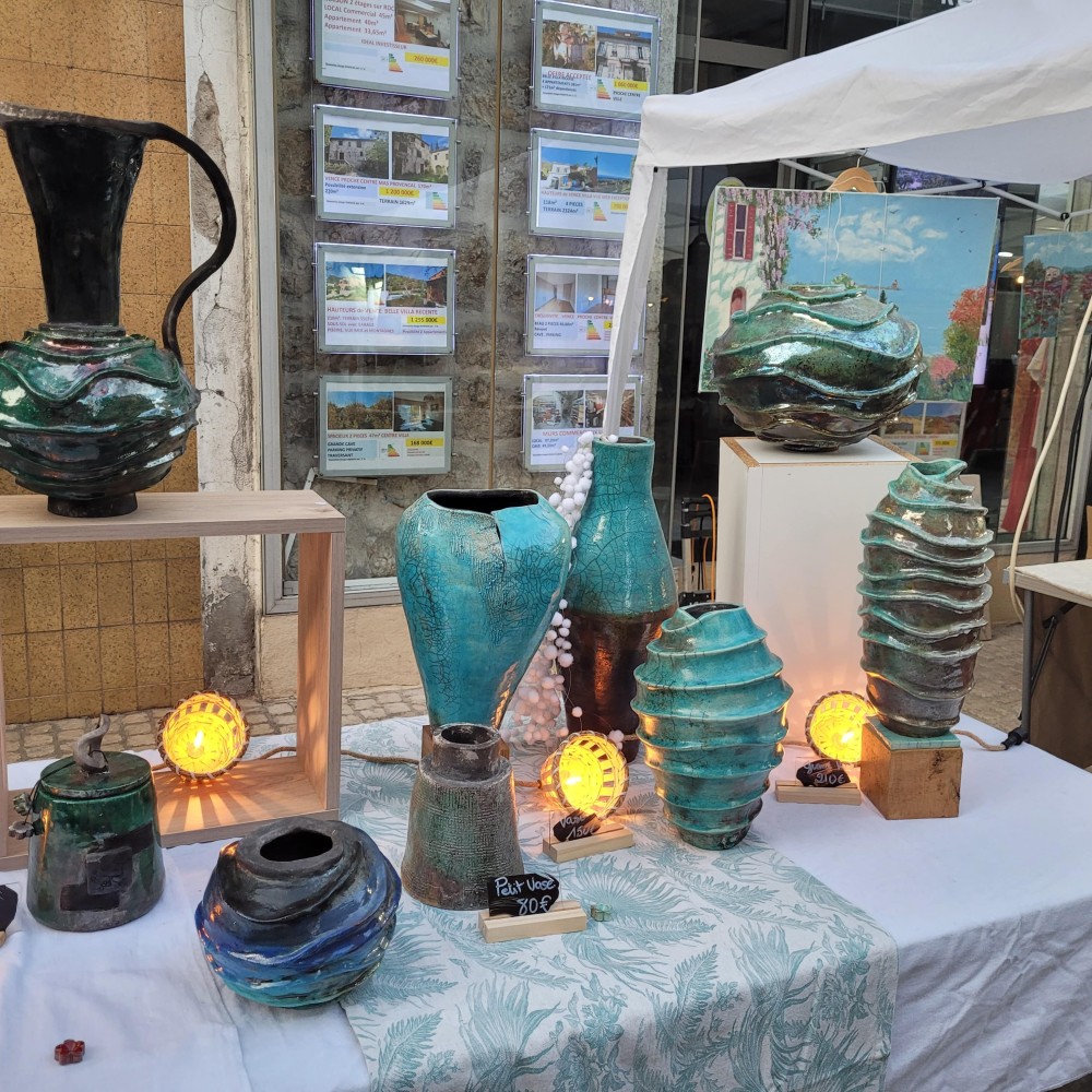 Vase raku émeraude unique | Flozraku – photo 6