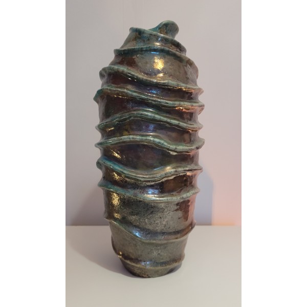 Vase unique turquoise