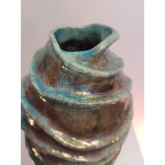 Vase unique turquoise