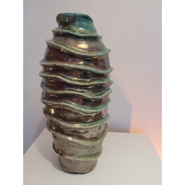 Vase unique turquoise