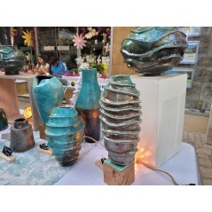 Vase unique turquoise