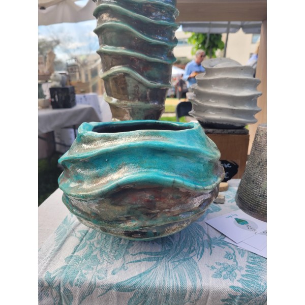Vase unique turquoise