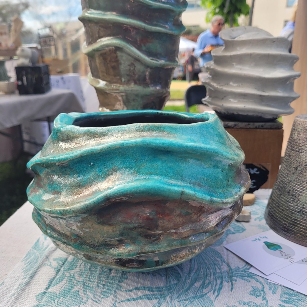 Vase raku turquoise, pièce unique | Flozraku – photo 7