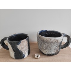 Mug Raku unique Blanc