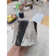 Mug Raku unique Blanc