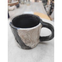 Mug Raku unique Blanc