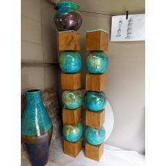 Vase unique céramique raku