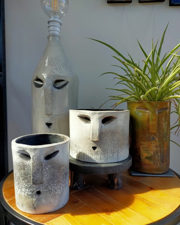 Pot raku unique Nairobi en grès | Flozraku