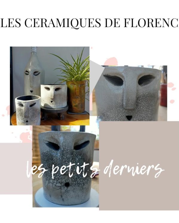 Pot raku unique Nairobi en grès | Flozraku