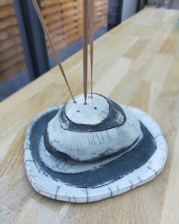 Porte-encens raku Galets amoureux | Flozraku
