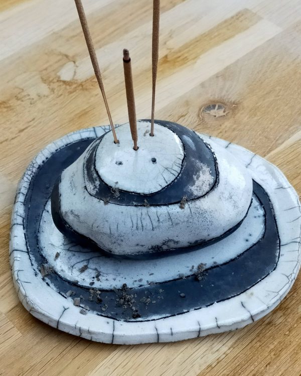 Porte-encens raku Galets amoureux | Flozraku