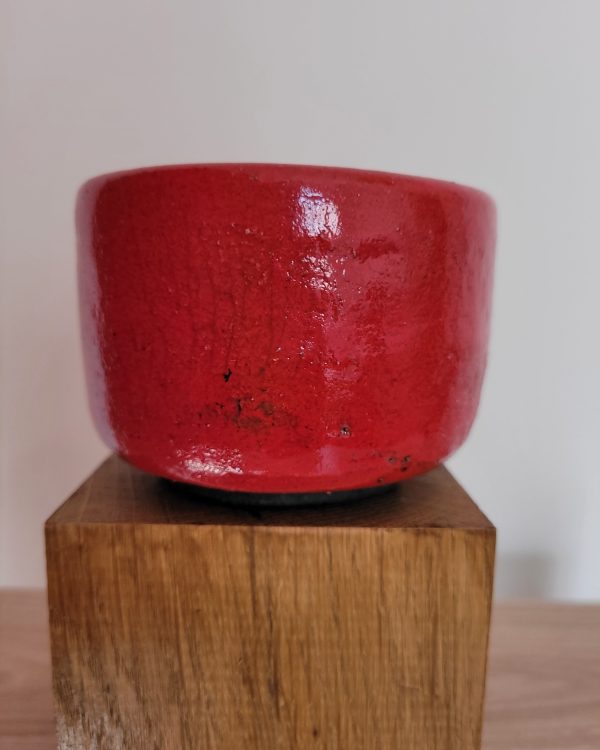 Bol raku rouge unique fait main | Flozraku