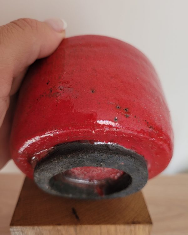 Bol raku rouge unique fait main | Flozraku