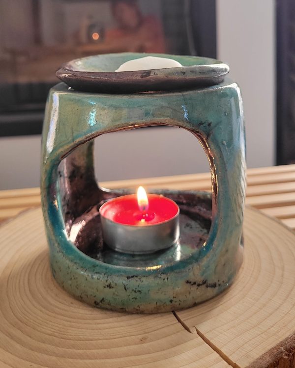 Brûleur raku turquoise unique | Flozraku