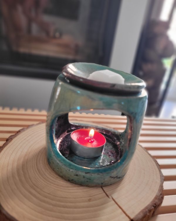 Brûleur raku turquoise unique | Flozraku