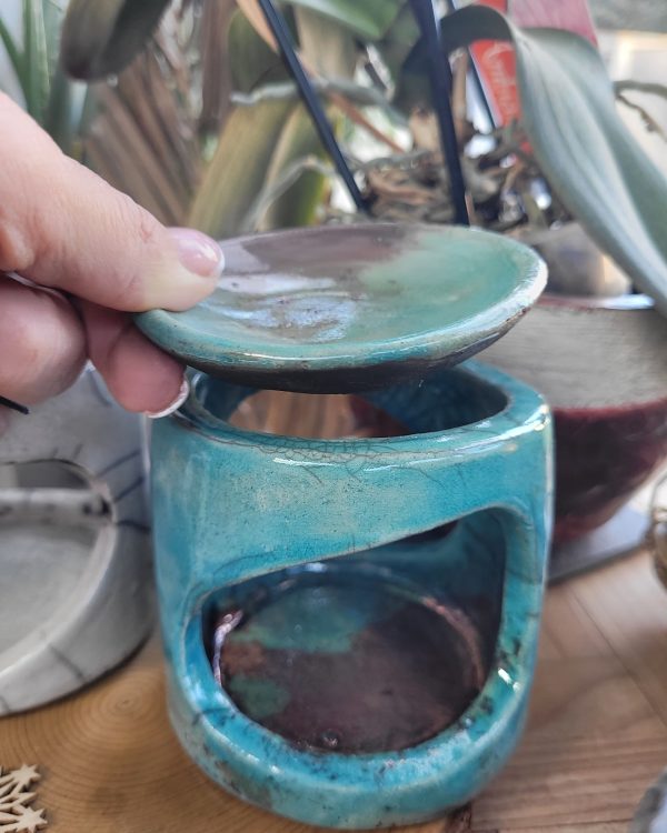 Brûleur raku turquoise unique | Flozraku